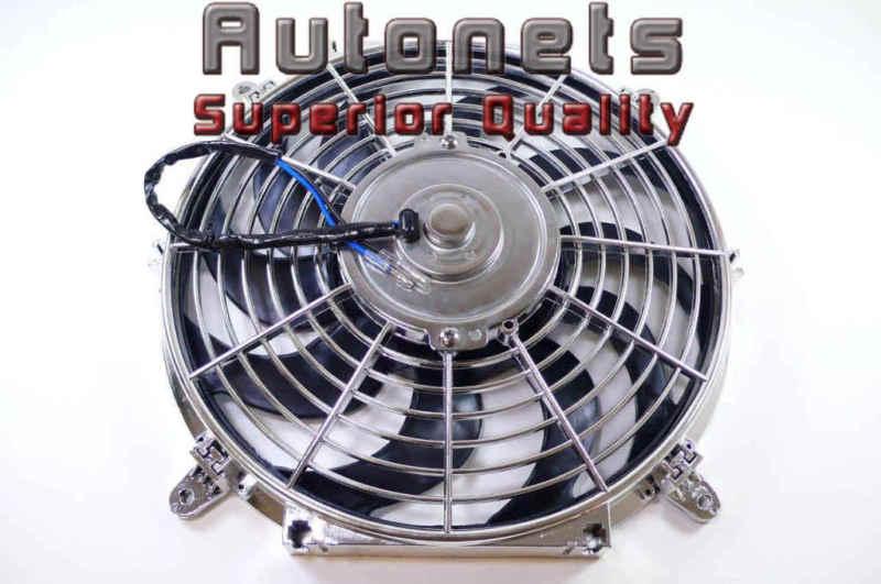 12" radiator cooling fan curve blade street hot rat rod universal fit