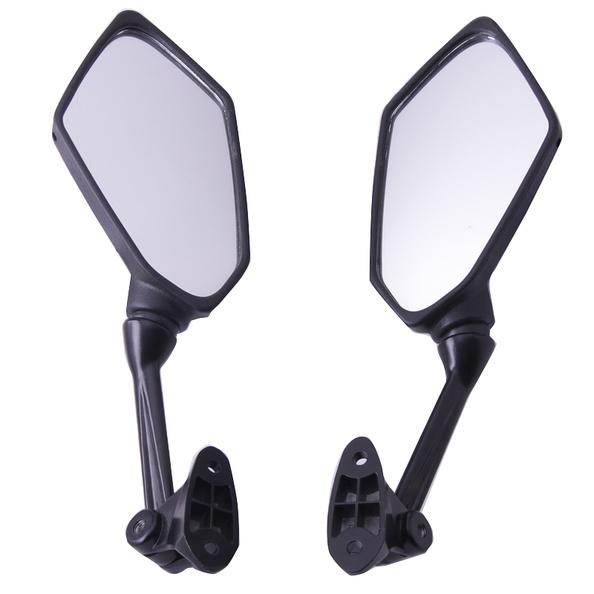 Black pair of side rear view mirrors for kawasaki zx6r zx-6r 2009-2011 2010