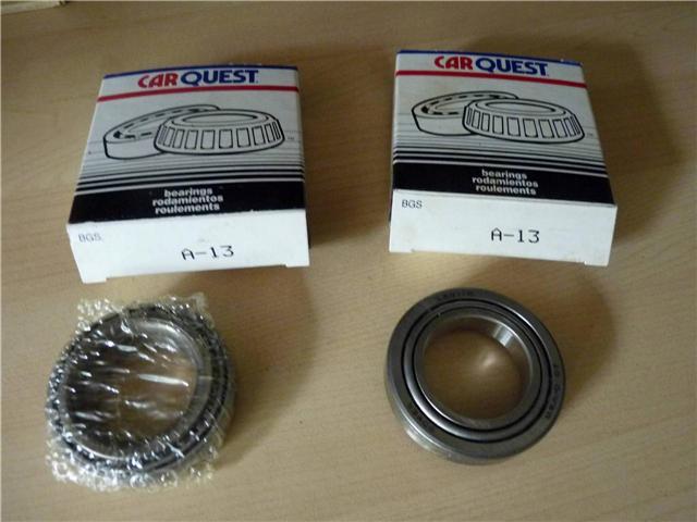 Set of 2 a13 carquest/timken set13 wheel bearings & race l68149 l68110