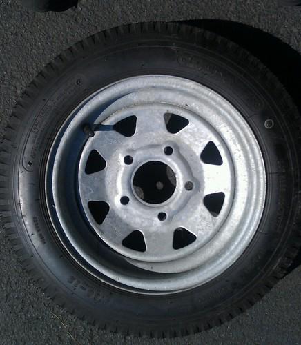 Unused high speed load star 4.80-12 tubeless trailer tire galvanized wheel  