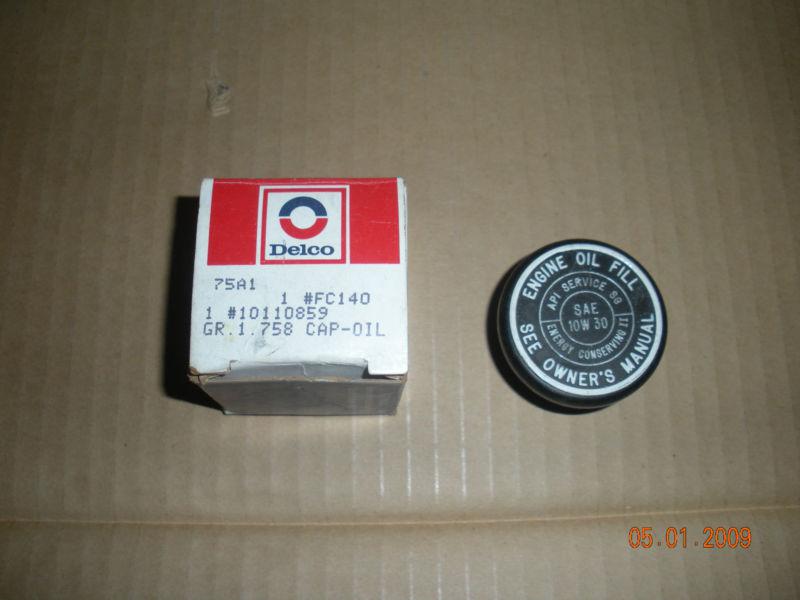 Ac/delco oil filler cap #10110859 gr.1.758 s-10 blazer/gmc jimmy 4.3 l vortec v6