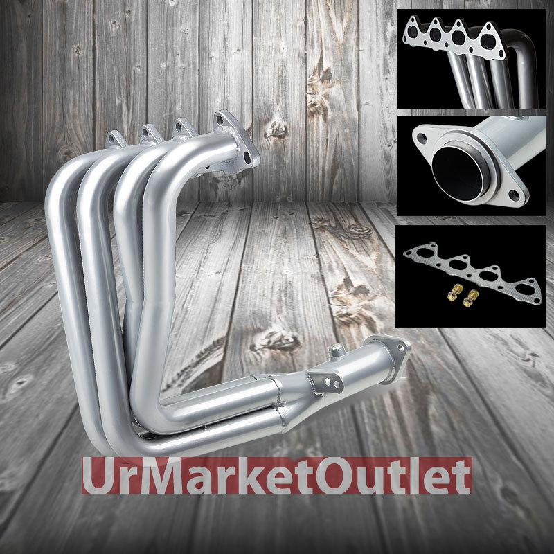 Silver 4-1 racing ss exhaust header acura 98-01 integra type-r b18c5 1.8l dc2