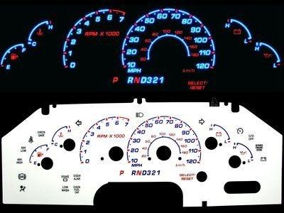 Ford explorer sport white face glow gauge 2002 2003 mph kmh plasma illumiglo