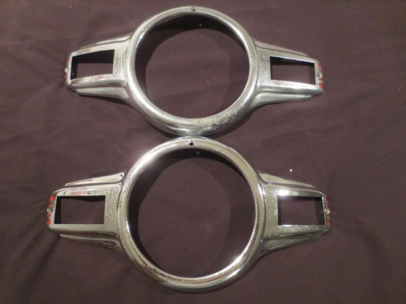 1946-1948 lincoln headlight bezels, trim rings, turn signals, vintage