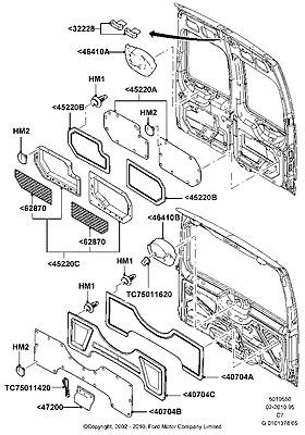 2t1z6145594a panel door trim lower 10 transit connect