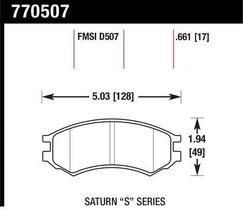 Hawk performance 770507 premium oes; disc brake pads 91-98 sc2 sl1 sl2 sw1 sw2