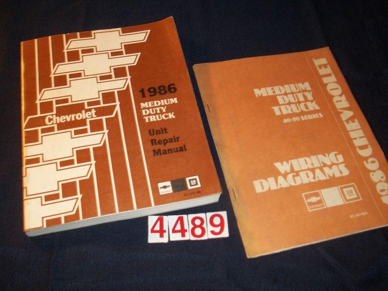 1986 chevrolet medium truck service manual supplement plus wiring diagrams 86