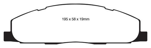 Ebc brakes dp61848 ebc 6000 series greenstuff truck/suv brakes; disc pads