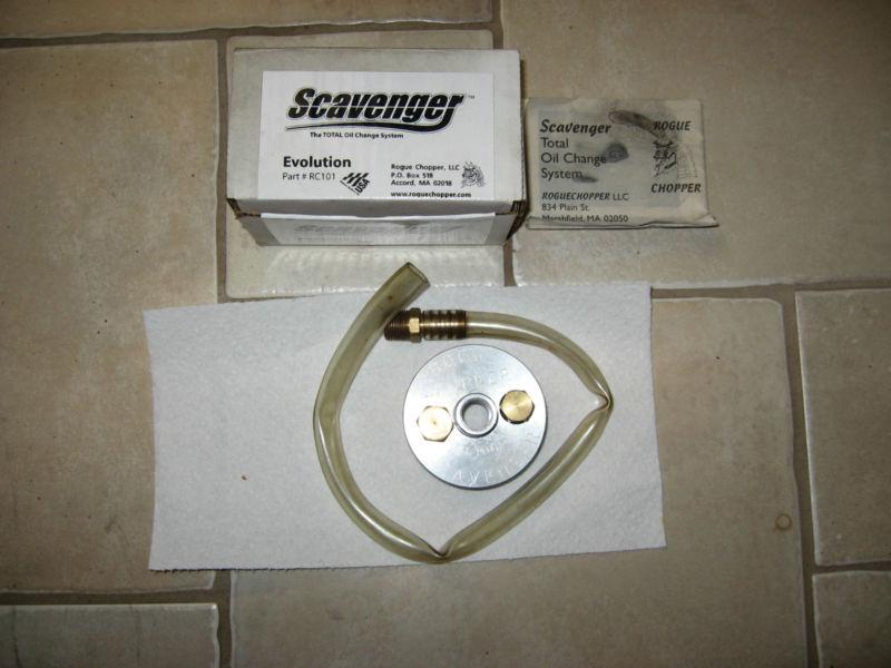 Scavenger rc101 total oil change system for evolution 1984-99 harley davidson