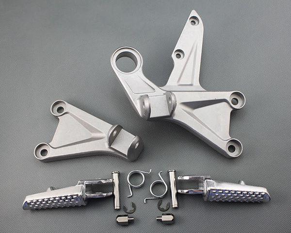 Silver front rider foot pegs footrest bracket for honda cbr 1000rr 2008-2011