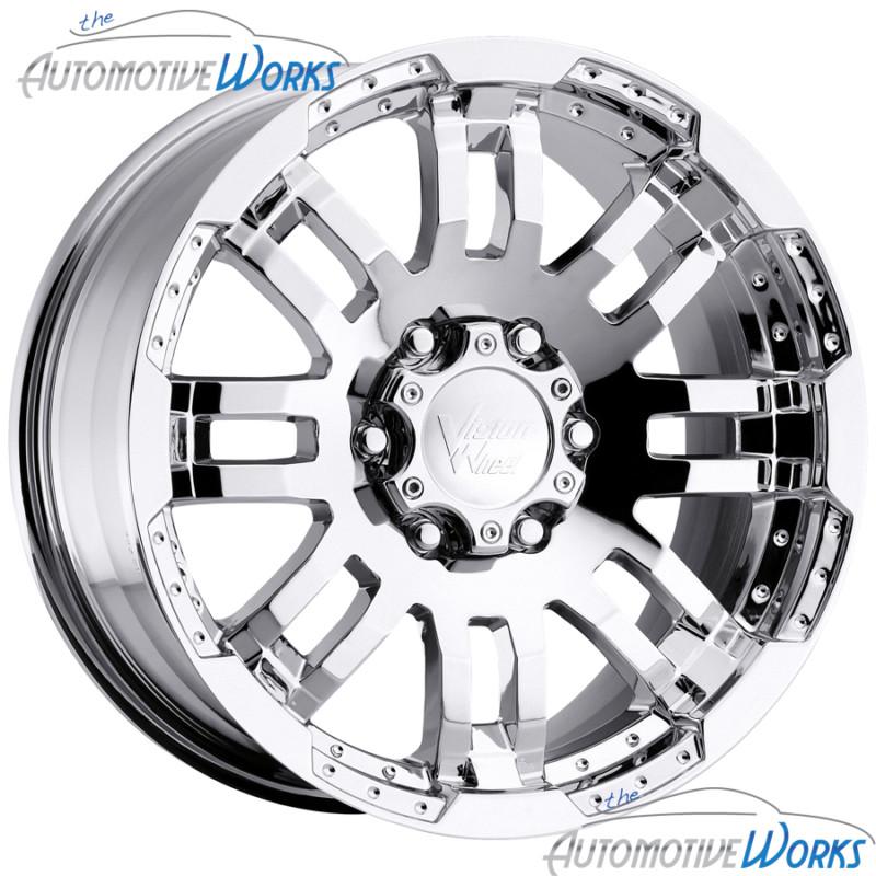 1 - 17x8.5 vision warrior 5x135 +18mm chrome wheel rim inch 17"