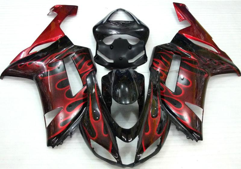 Fairing set for kawasaki 07-08 ninja zx6r zx636 injection mold plastic kit 02