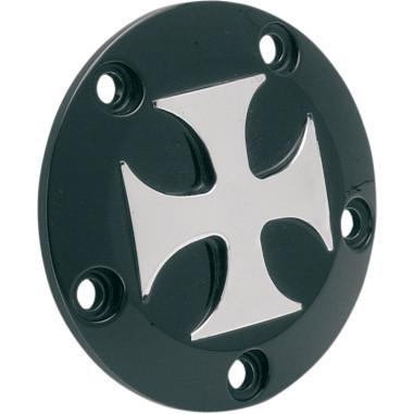 Nyc choppers nyc-68-bk iron cross black points cover 99-13 harley twin cam