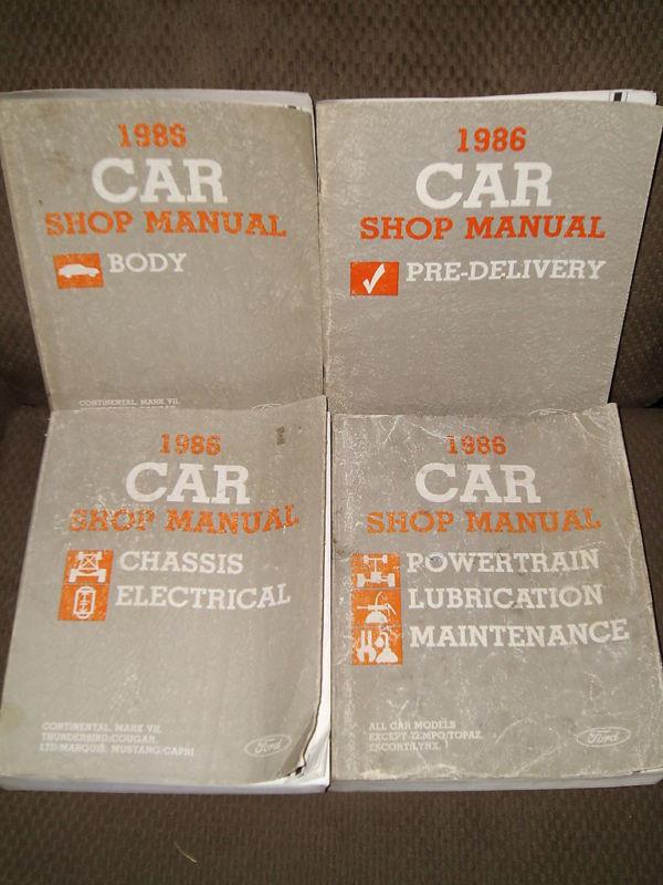 1986 ford / lincoln / mercury shop manual set book set