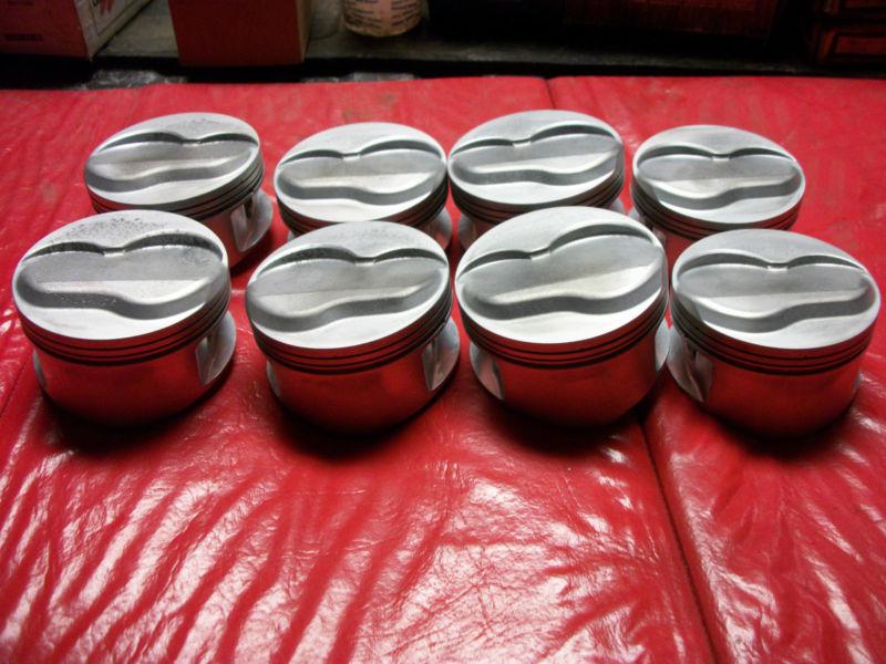 Sbc je forged dome pistons 4.125 bore 18* gas ported 