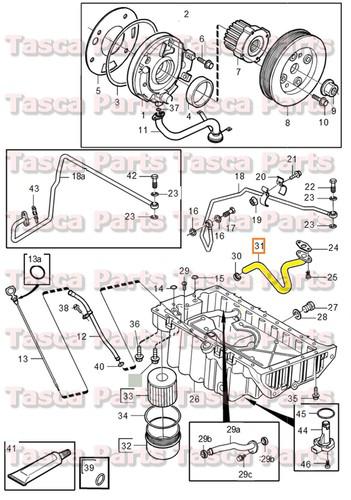 Brand new oem engine oil line 2001-2009 volvo s60 s80 v70 v70xc xc90 #8699505