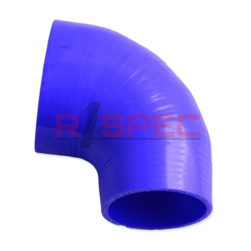 Universal blue 3.0'' to 4.0'' 3ply 90 degree reducer silicone hose coupler 3" 4"