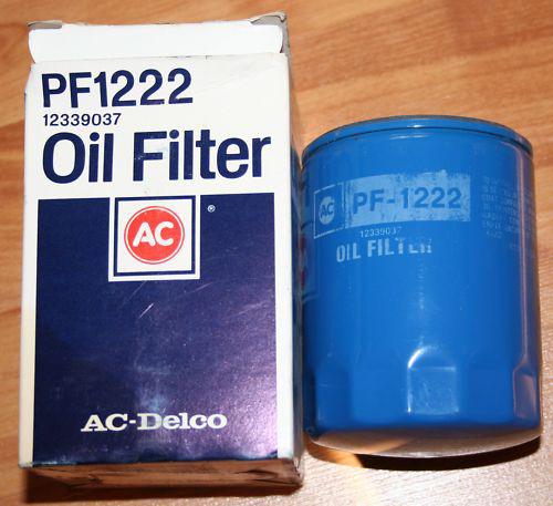 Ac-delco acdelco oil filter pf1222 in box