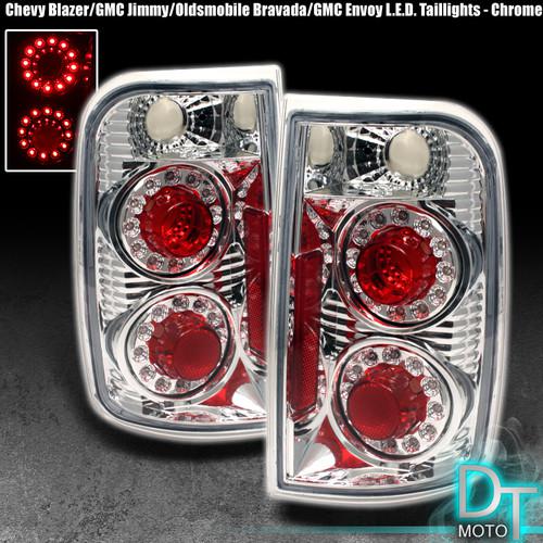 95-04 chevy blazer gmc jimmy 96-01 bravada led chrome tail altezza lights lamps