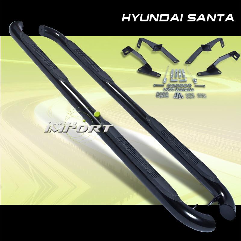 For 01-06 santa fe new black side step nerf bar bars running board gl gls lx set