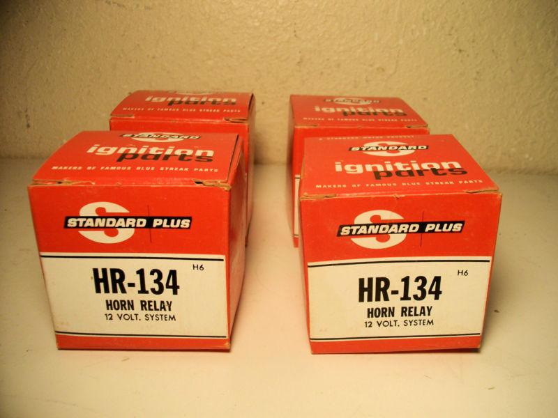 Lot of 4 standard plus motor products horn relay model hr-134 ignition parts 