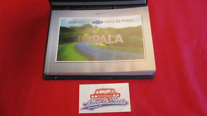 2001 chevrolet chevy impala owners manual w/ case 01