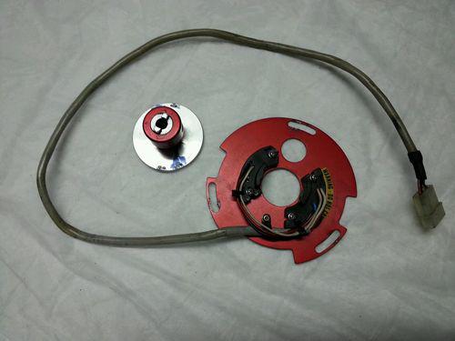 Dragbike kawasaki kz msd crank trigger, pickup and timing rotor