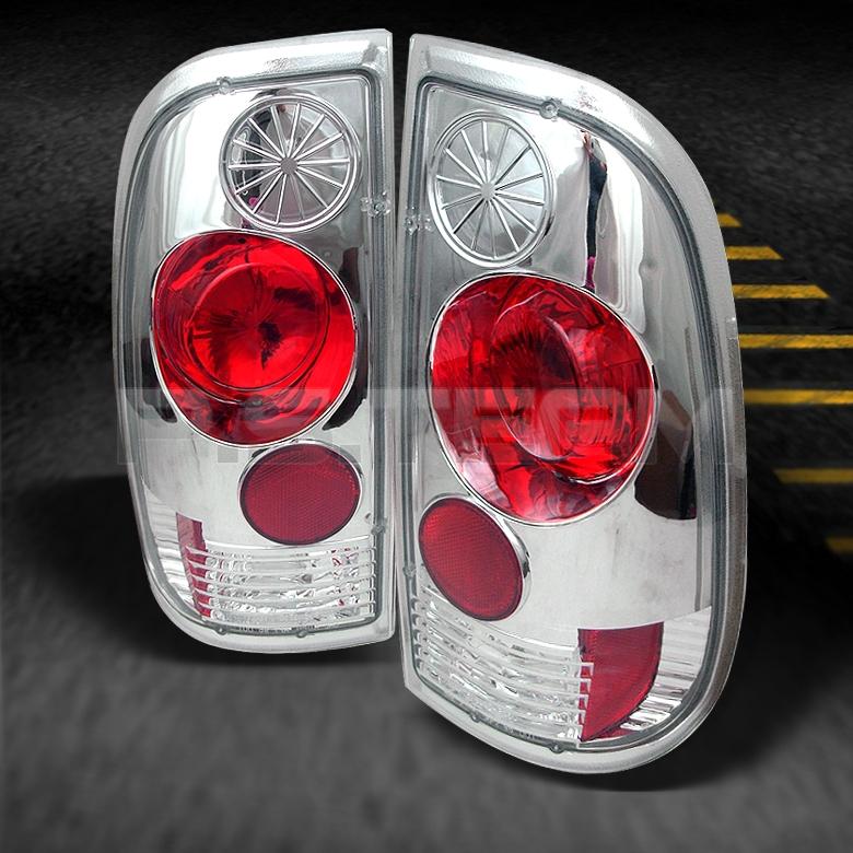 97-04 f150 97-07 f250/f350 altezza style tail lights rear brake lamps chrome