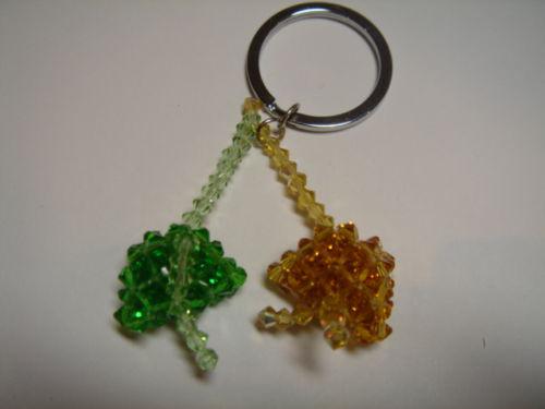 Handmade crystal beads strap rice dumpling key chain