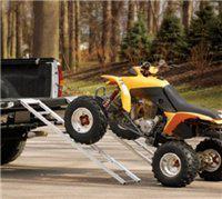 Atv loading ramp 69" four wheeler pick up truck aluminum straps storage