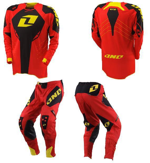 One industries mx combo size large jersey & 34 pants defcon red/yellow $220 new!