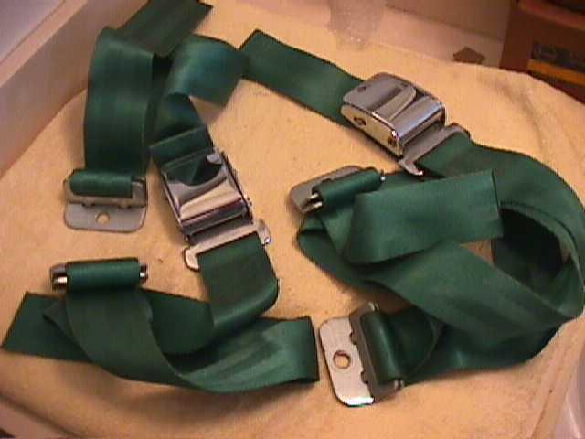 Pair -vintage  seat belts dated 1963