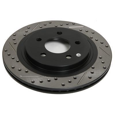 Stoptech sportstop drilled and slotted brake rotor 127-62010r