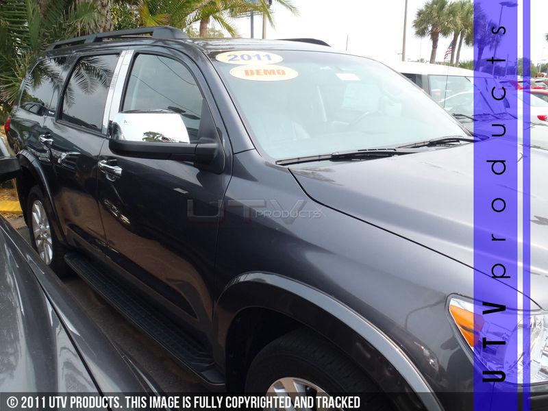 2008 - 2012 toyota sequoia 4pc stainless steel beveled chrome pillars posts trim