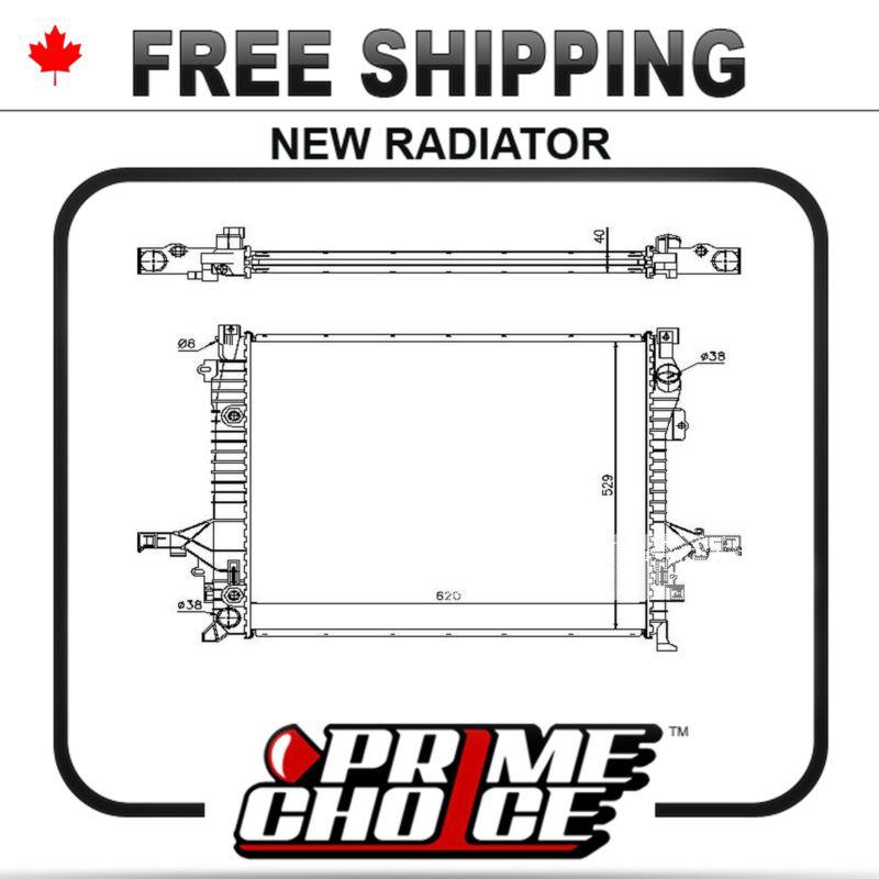 Direct fit complete aluminum radiator 100% leak tested for 2.5l-2.9l-3.2l-4.4l