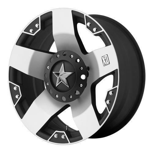 20x8.5" rims xd rockstar machined 6x5.5 w/305/55/20 nitto terra grappler wheels