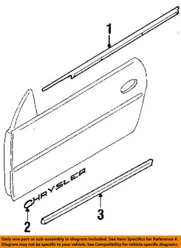 Chrysler oem 4724461ad door-belt molding