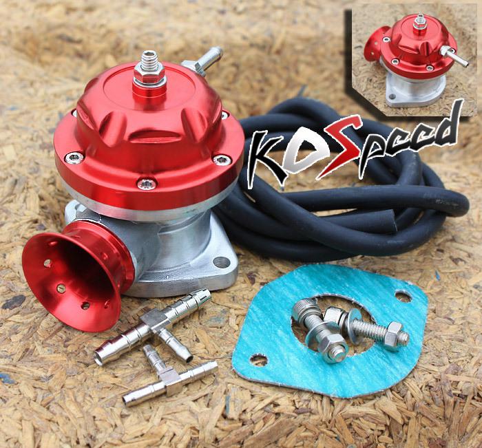 Universal aluminum type-rs turbo blow off valve turbocharger/charger red bov jdm