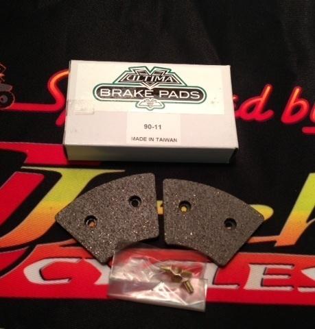 Ultima kevlar brake pads for harley xl & fx 1974-1977 front w/rivets