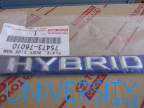 New oem original equipment lexus ct200h chrome hybid emblem logo badge "hybrid"