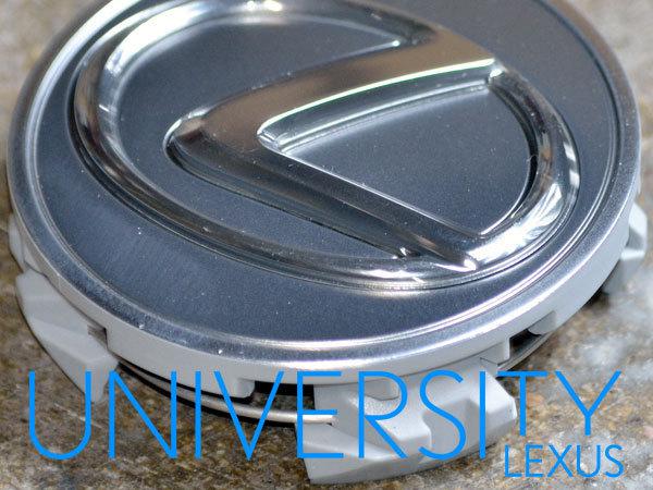 X1 oem silver center cap, wheel ornament, silver w/chrome oval lexus logo (96mm)