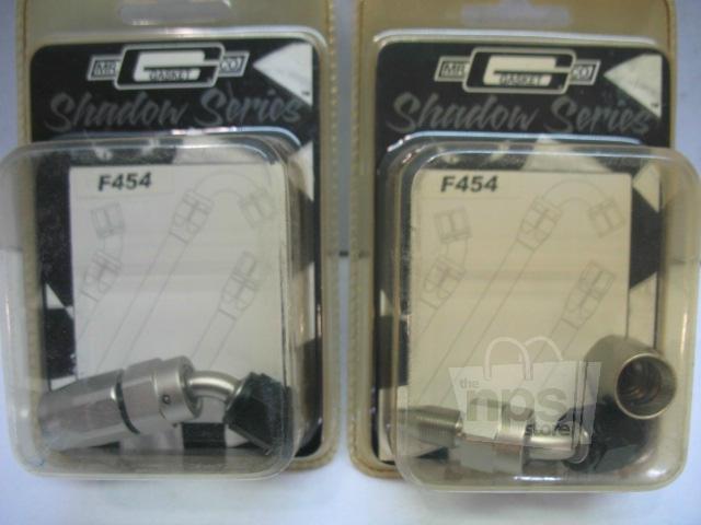 Mr. gasket co. f454 shadow series 45deg swivel seal hose fitting lot of 2 new