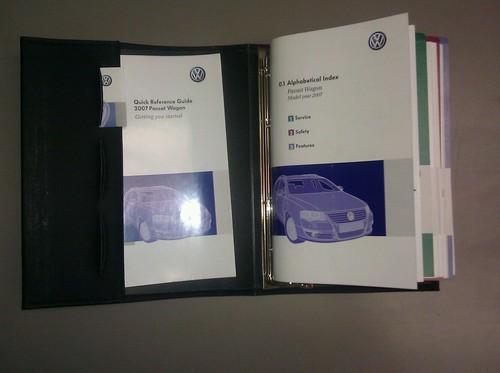 Vw volkswagen vw 2007 passat wagen owners manual service safety features