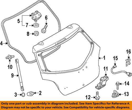 Mazda oem d65162620a hatch lift support/lift support