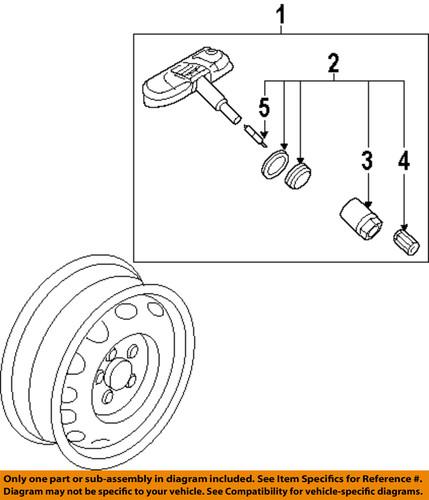 Volkswagen oem 1k0998275a tire pressure monitoring system (tpms) sensor grommet