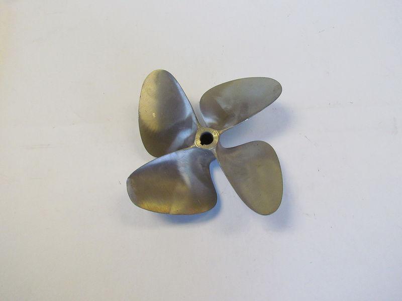 Oj legend 13 x 14 pitch brass propeller 1 1/8" cup left hand marine boat