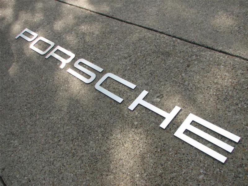 Porsche dealer sign script showroom letters 911 boxster cayman cayenne 944 996