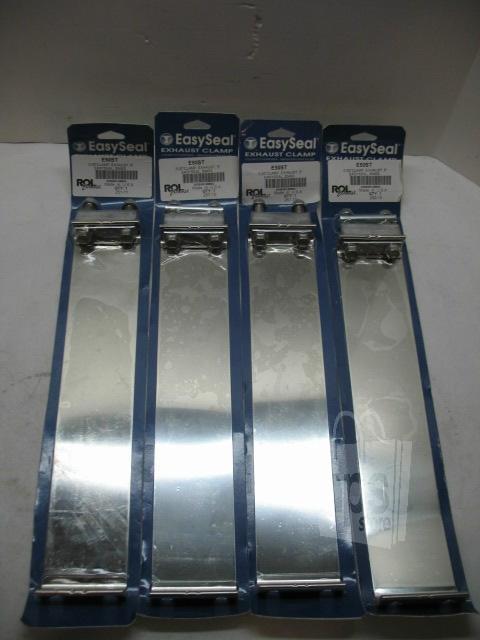 Easyseal e50st exhaust clamps 5in 304 stainless steel 3in wide lot of 4 new