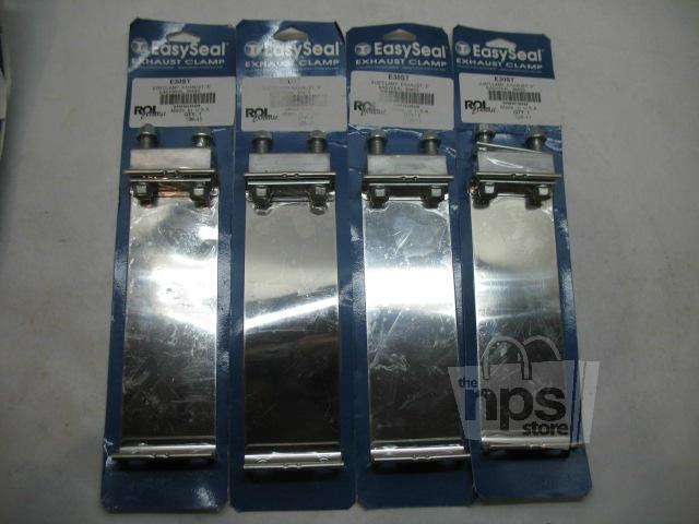 Easyseal e30st exhaust clamps 3in 304 stainless steel 3in wide lot of 4 new