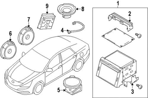 Kia 963302t000 genuine oem factory original rear dr speaker